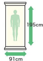 幅：91cm・縦：195cm