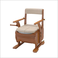 美品 ほぼ未使用 高級 天然木♪ 介護 家具調トイレ コンパクト ポータブル 家具調トイレコンパクト ｜ 【安寿】の介護用品 ｜ アロン化成