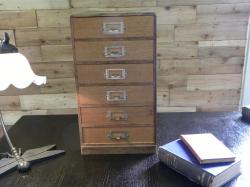 【SOLD　OUT】　古道具　小引き出し　６段
