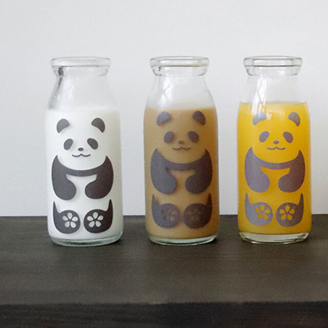 冷感ミルクボトル 牛乳スマイルグラス セット 0cc ２ 丸モ高木陶器