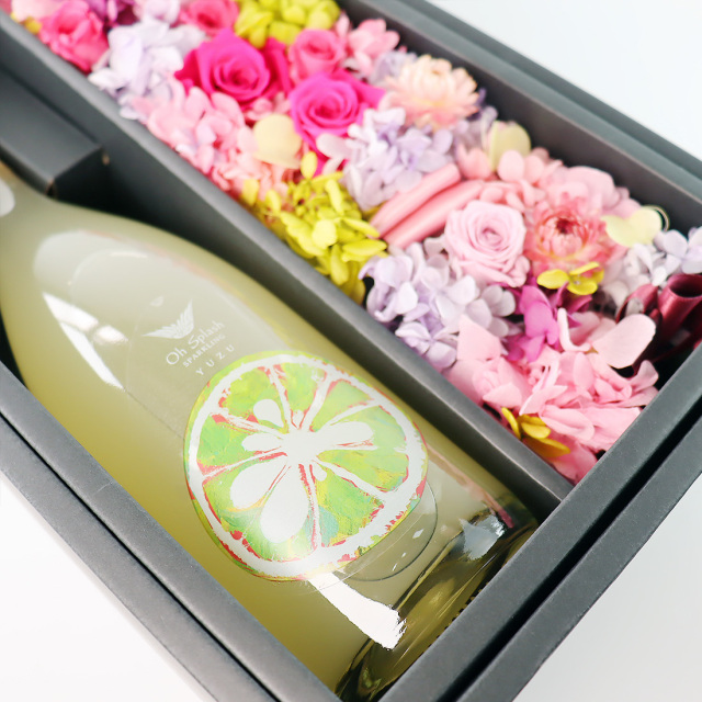 HA-yu!です。プリザーブドフラワー プリザーブドフラワー とOhsplash YUZU セット 箱入