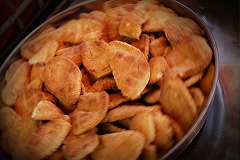 回転している柿餅