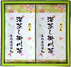 【お中元・帰省土産・法事・初盆】 新茶 深蒸し掛川茶ギフト 掛川の香100ｇ×2袋セット【ラッピング有り】