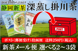 【新茶メール便】選べる新茶の深蒸し掛川茶セット【代引不可・日時指定不可・ラッピング不可】送料250円【発送日：一番遅い新茶仕上り日から】