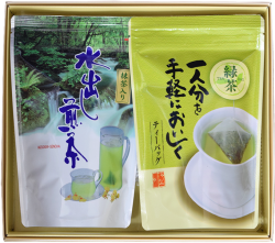 敬老の日 ギフト 緑茶 ティーバッグ 4g20入 水出し煎茶 ティーバッグ 5ｇ15入 セット【静岡茶・深蒸し掛川茶】【ラッピング有り】