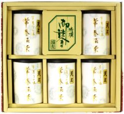 深蒸し掛川茶の天上100ｇ5缶入セット