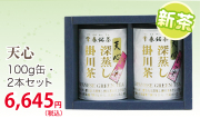 新茶【手摘み・深蒸し掛川茶】天心100ｇ×2缶セット【発送：2026年4月28日頃から】【ラッピング有り】