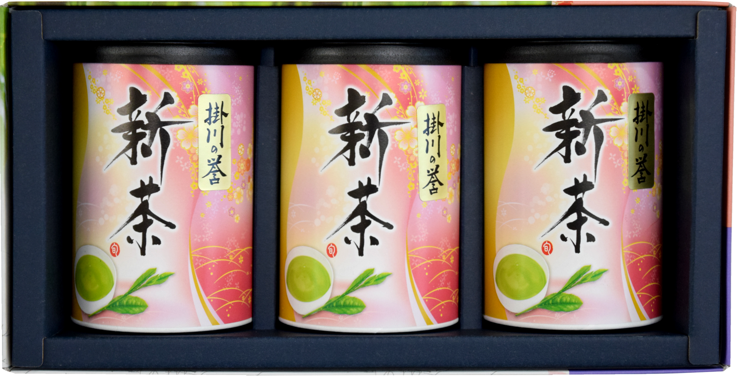 新茶の掛川の誉100ｇ3缶セット