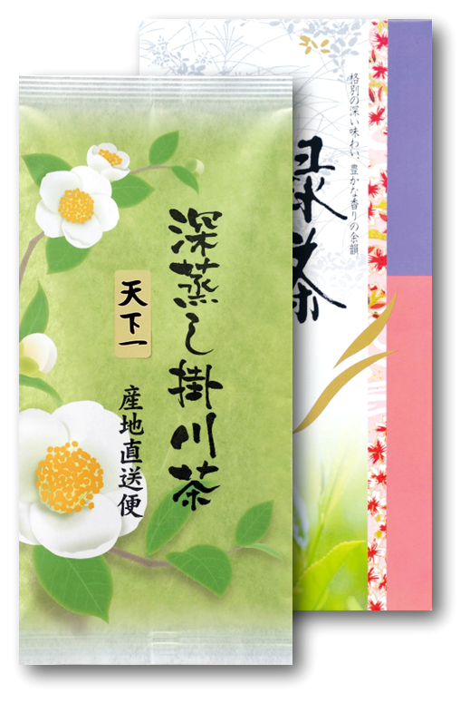 【深蒸し掛川茶】天下一100ｇ×1袋箱入【のし名入無料】仏事対応可【ラッピング有り】