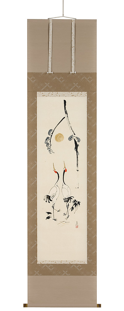 双鶴　今井玄花（直筆）  の掛軸（掛け軸）