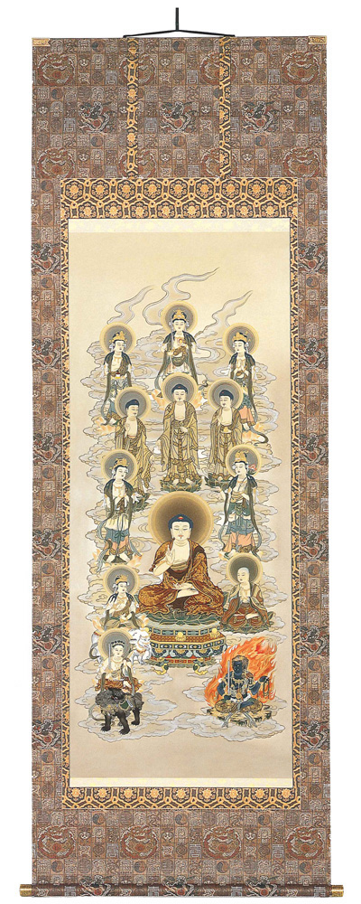 禅宗　十三佛 篠田　清澄（直筆）　掛軸（掛け軸）　