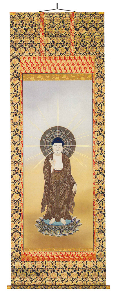 阿弥陀如来立像　篠田　清澄（直筆）　掛軸（掛け軸）