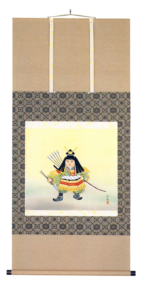 金太郎　伊藤　薫風（直筆）　掛軸（掛け軸）