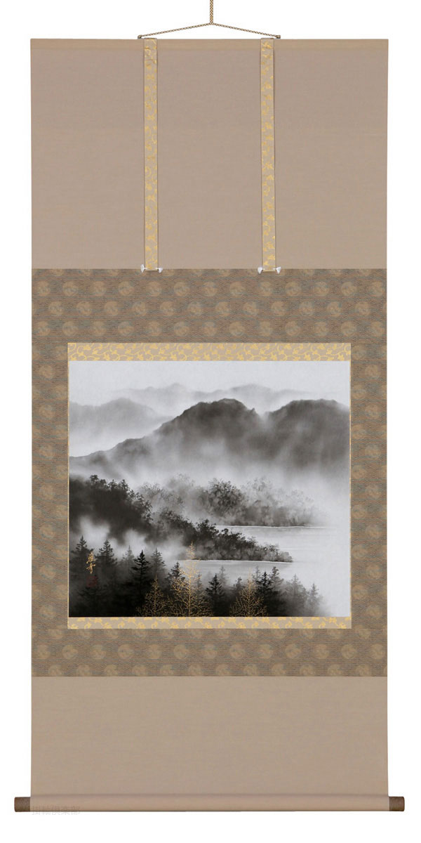 水墨山水　稲垣雅彦【直筆作品】