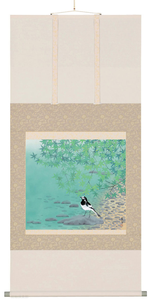 井上清治、【黎明】、希少な額装用画集より、新品額装付、状態良好 青楓 井上清治（直筆） 【掛け軸の販売専門店 掛軸倶楽部】