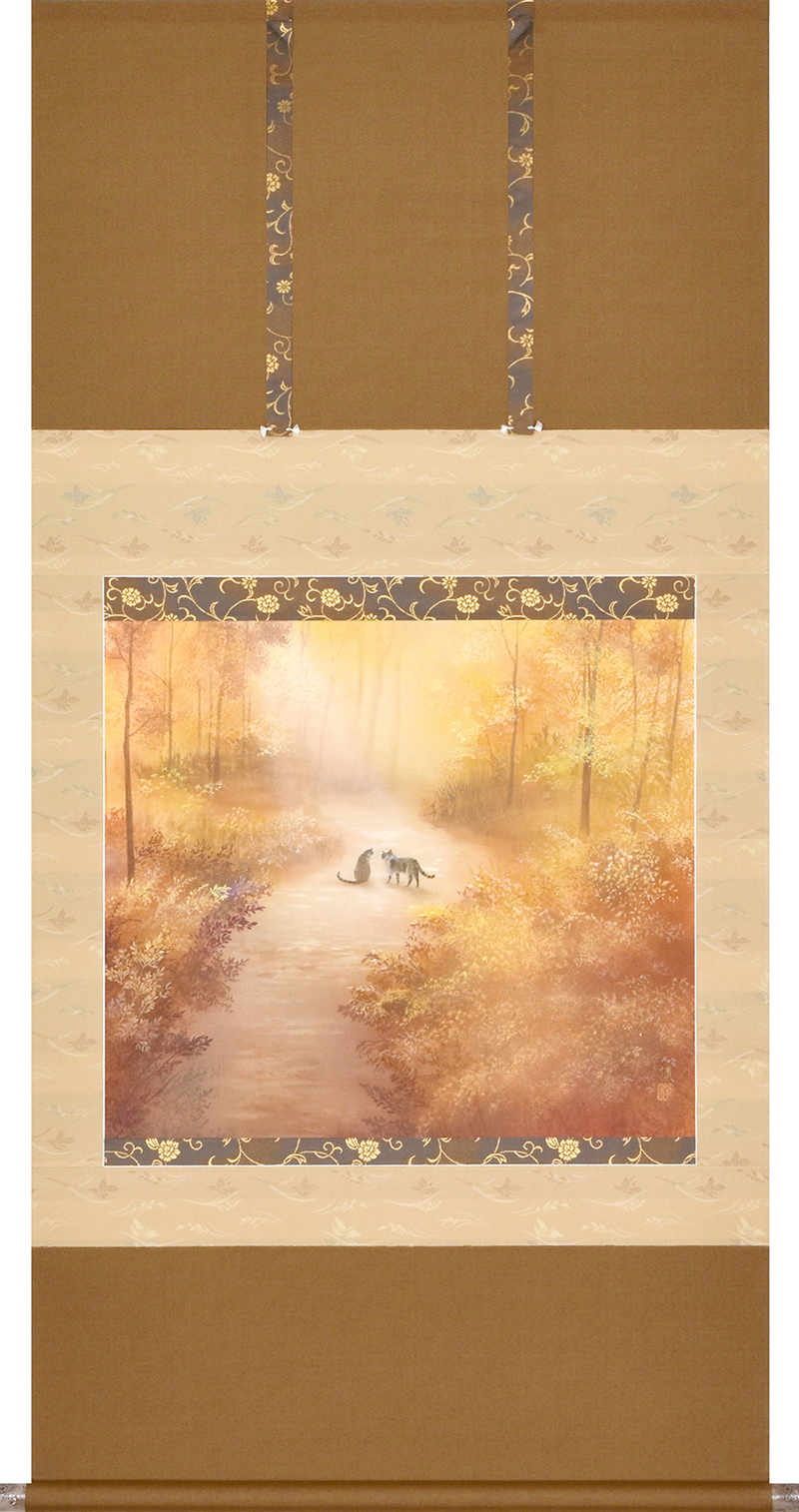 A3457中川槙 木漏れ日・猫のいる風景 尺八横 2025.10.06