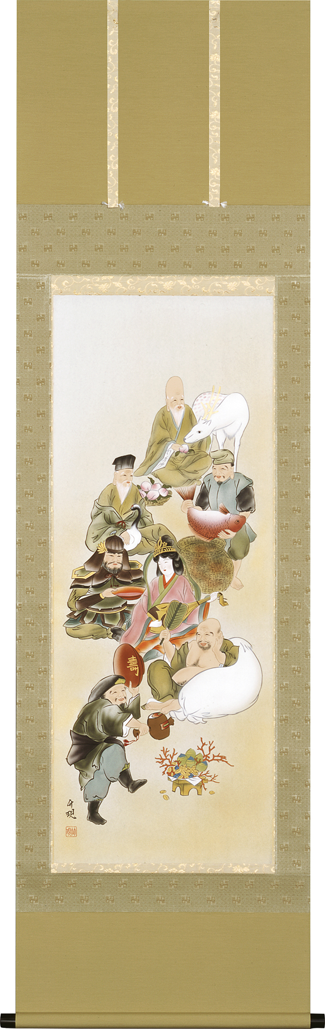 七福神　渋谷竹現　尺五立
