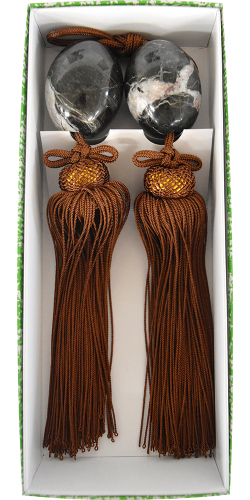 風鎮 大理石 卵型 房こげ茶 【掛け軸の販売専門店 掛軸倶楽部】