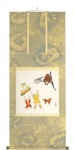 桃太郎　今井玄花（直筆） の掛軸（掛け軸）