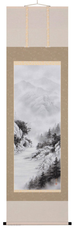 水墨山水　稲垣雅彦【直筆作品】