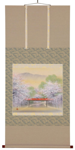 春の小京都　尺八横　川島正行【直筆作品】