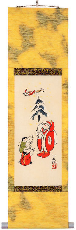 ミニ掛け軸（立型）今井玄花　クリスマス の掛軸（掛け軸）
