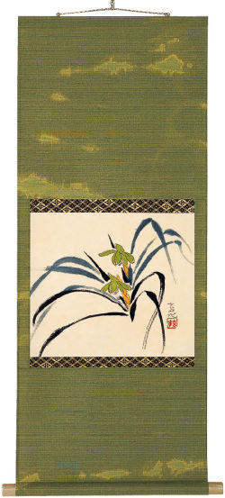 ミニ掛け軸（四角型）今井玄花　春蘭 の掛軸（掛け軸）
