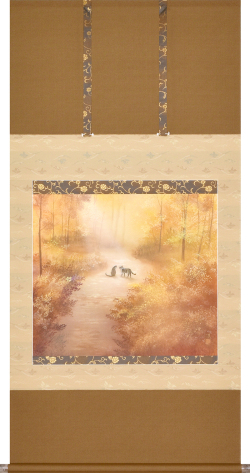 A3457中川槙 木漏れ日・猫のいる風景 尺八横 2025.10.06