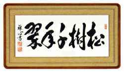 茶掛 玉蜂書 松寿千年の翠 松寿千年翠」 渡辺雅心(直筆) 【掛け軸の販売専門店 掛軸倶楽部】