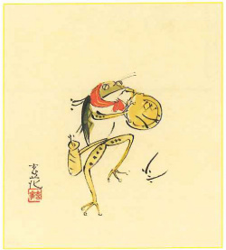 色紙　今井玄花　かえる 【直筆作品】