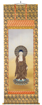 阿弥陀如来立像　篠田　清澄（直筆）　掛軸（掛け軸）