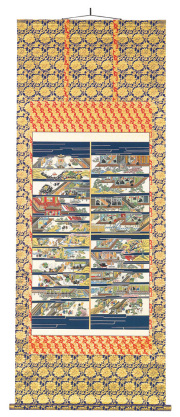 　掛軸（掛け軸）　親鸞聖人御絵傅（しんらんしょうにんごえでん）全巻　武藤　晃龍（直筆）