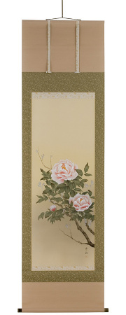 牡丹　堀江伸一郎（直筆）　掛軸（掛け軸）　