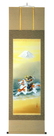武者　石神　直堂（直筆）　掛軸（掛け軸）