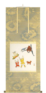 桃太郎　今井玄花（直筆） の掛軸（掛け軸）