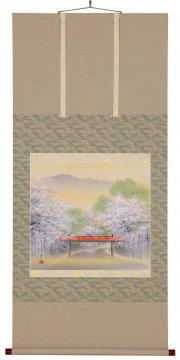 春の小京都　尺八横　川島正行【直筆作品】