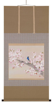 桜に小鳥　川島正行【直筆作品】