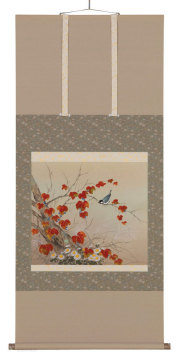 蔦（つた）に小禽　鈴木秀湖【直筆作品】