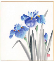 菖蒲　秋田　功【直筆作品】