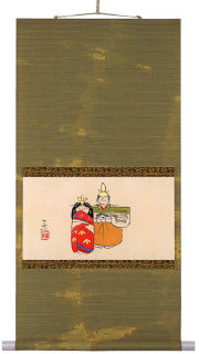 ミニ掛け軸 立雛 の掛軸（掛け軸）