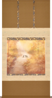 A3457中川槙 木漏れ日・猫のいる風景 尺八横 2025.10.06