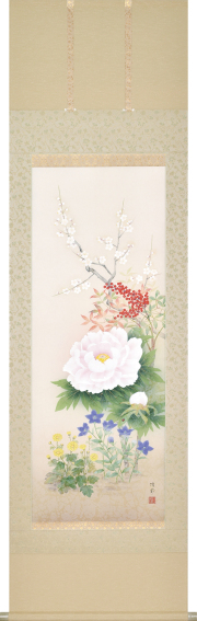 掛軸☆野々村源景☆「老 松」良好！ 楽天市場】掛け軸／掛軸 扇面老松（野々村 源景）【送料無料