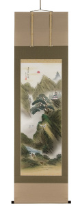 蓬莱山 藤田泰泉（直筆）　掛軸（掛け軸）