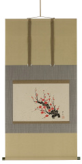 紅梅 宮沢湖春（直筆）　掛軸（掛け軸）