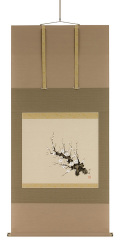 白梅 宮沢湖春（直筆）　掛軸（掛け軸）画像
