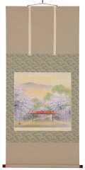 春の小京都　尺八横　川島正行【直筆作品】