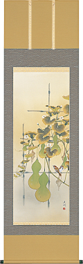 掛軸 西村華峰 花鳥図 四幅 セット 対潤声 小幅 春夏秋冬 四季 4本セットa 花鳥画（年中掛） 品質重視・こだわりの掛軸専門店 掛軸倶楽部
