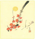 色紙　今井玄花　梅 【直筆作品】