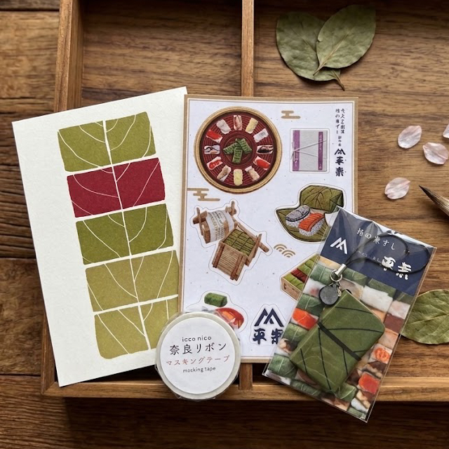 柿の葉ずしがとってもかわいい文具に！柿の葉ずし文具セット