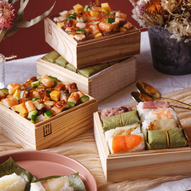 【送料無料】かいらしセット(ミニ柿の葉ずし16個・天平ちらし)